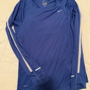 Nike womens long sleeve running top. DRY FIT size M